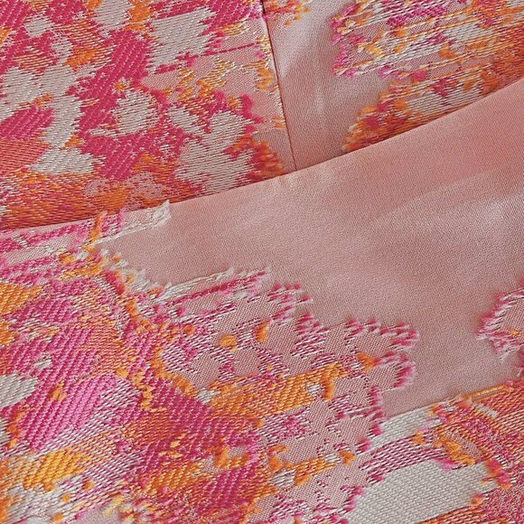 ST. JOHN PINK WASHED BOUQUET JACQUARD DRESS (6) - Picture 9 of 10